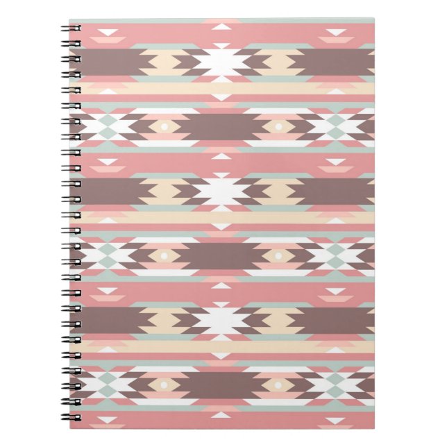 Geometric pattern in aztec style 2 spiral notebook (Front)