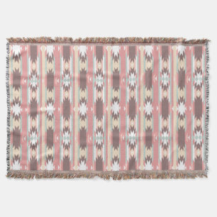 Geometric pattern in aztec style 2 throw blanket