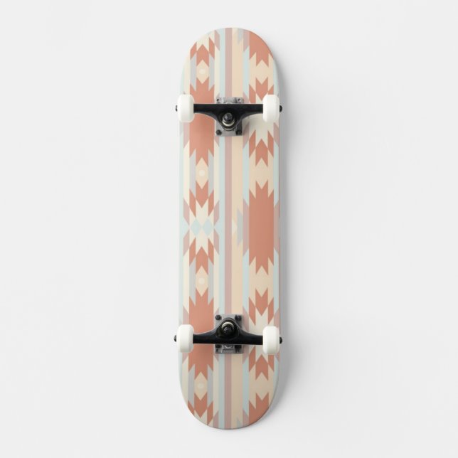 Geometric pattern in aztec style 3 skateboard (Front)