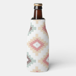 Geometric pattern in aztec style bottle cooler