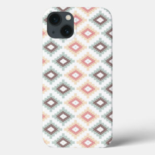 Geometric pattern in aztec style iPhone 13 case