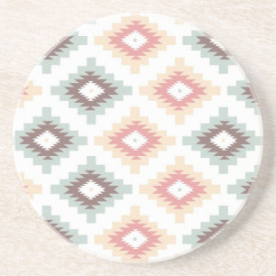 Geometric pattern in aztec style coaster
