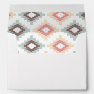 Geometric pattern in aztec style envelope