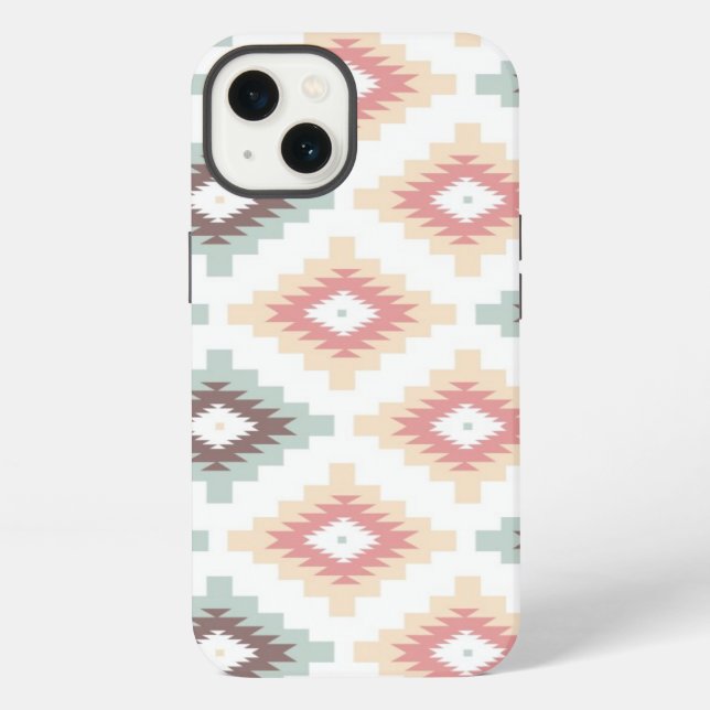 Geometric pattern in aztec style iPhone case (Back)