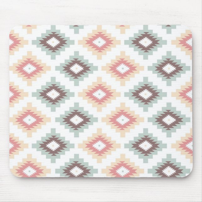 Geometric pattern in aztec style mouse pad (Front)