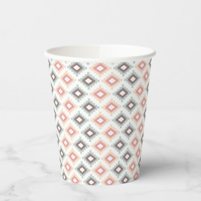 Geometric pattern in aztec style paper cups (Left)