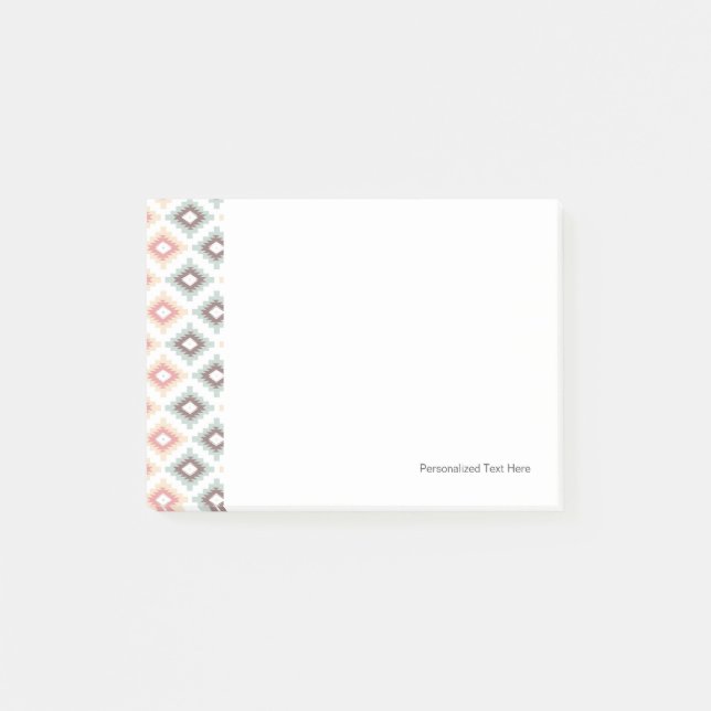 Geometric pattern in aztec style post-it notes (Front)