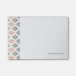 Geometric pattern in aztec style post-it notes