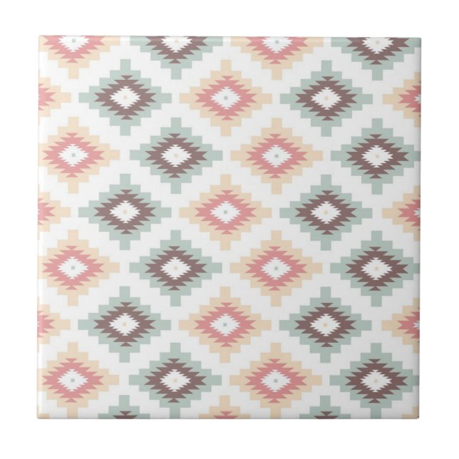 Geometric pattern in aztec style tile (Front)