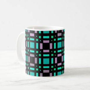 Geometric pattern in green and geometric colours p coffee mug