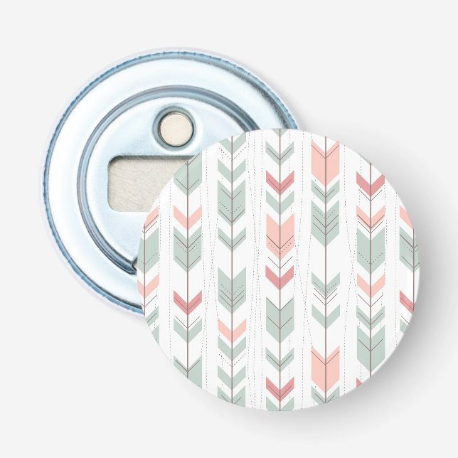 Geometric pattern in retro style bottle opener (Front)