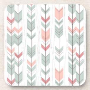 Geometric pattern in retro style coaster