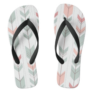 Geometric pattern in retro style jandals