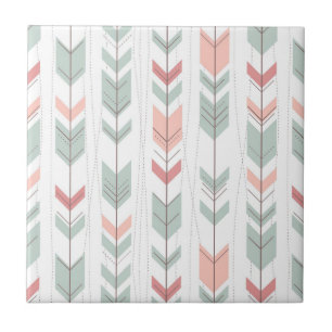 Geometric pattern in retro style tile