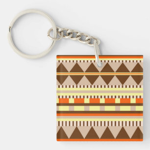 Geometric pattern key ring