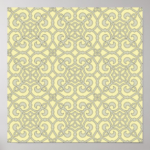 Geometric Pattern Lattice Poster