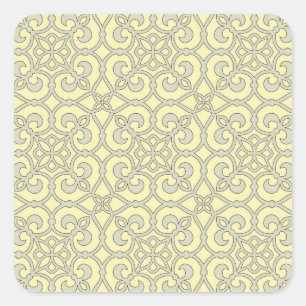 Geometric Pattern Lattice  Square Sticker