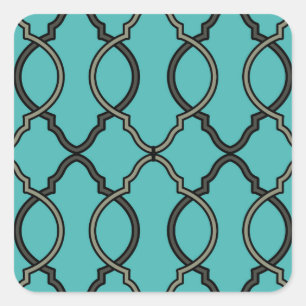 Geometric Pattern Lattice  Square Sticker