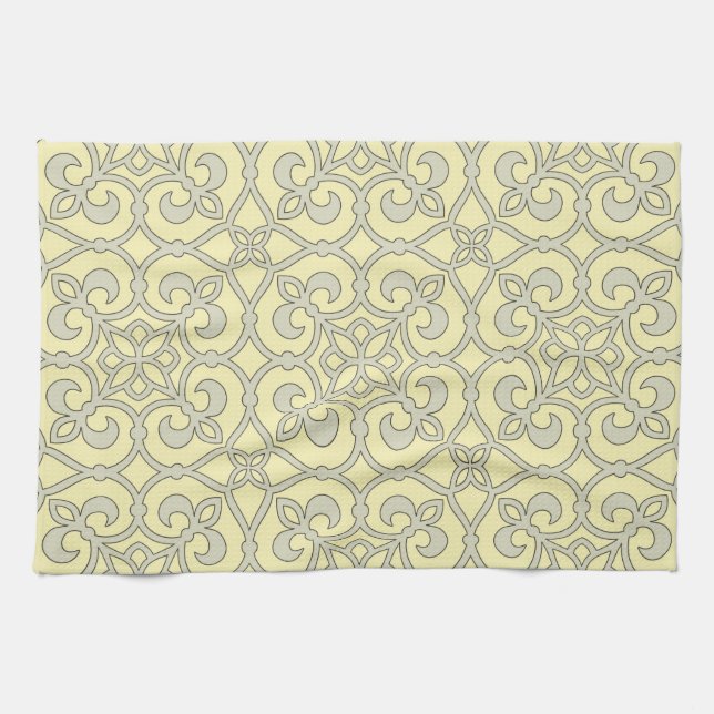 Geometric Pattern Lattice  Tea Towel (Horizontal)