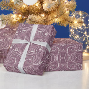 Geometric Pattern   Lavender Swirl Wrapping Paper