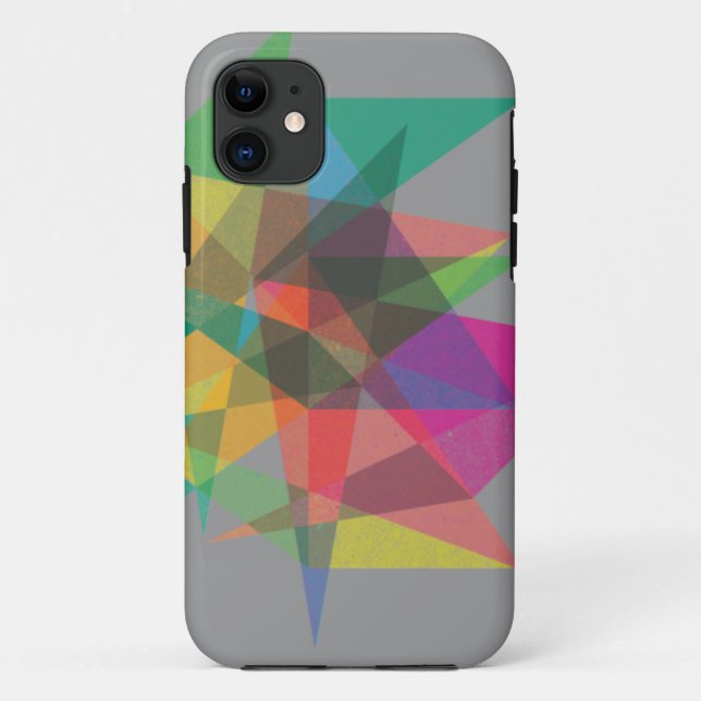 geometric pattern layered color iphone case (Back)