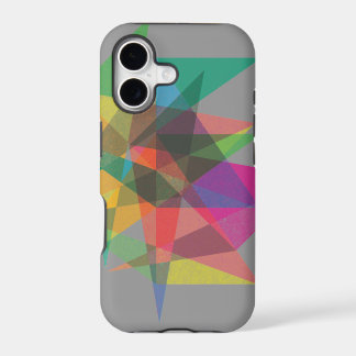 geometric pattern layered color iphone case