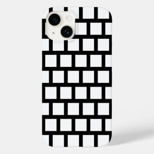 Geometric Pattern Modern Black and White Case-Mate iPhone 14 Case