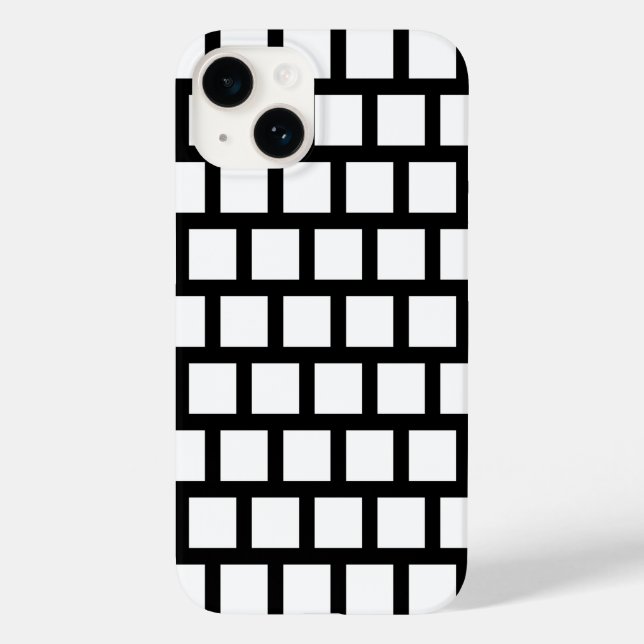 Geometric Pattern Modern Black and White Case-Mate iPhone Case (Back)