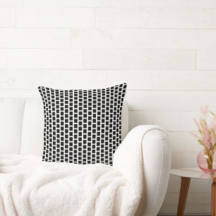 Geometric Pattern Modern Black and White Throw Pil Cushion
