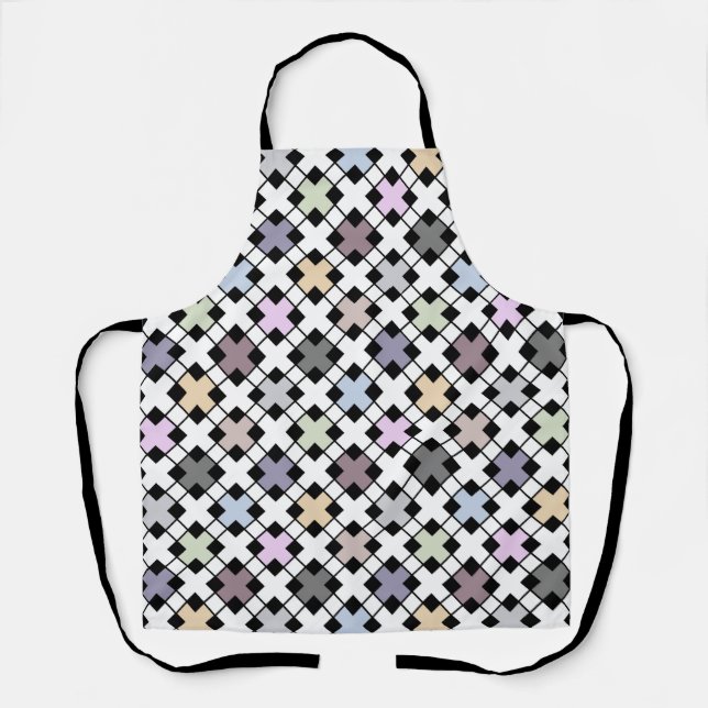  Geometric pattern multicolored Apron (Front)