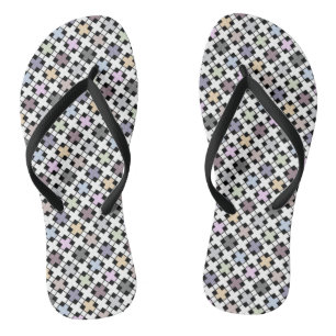 Geometric pattern multicolored jandals