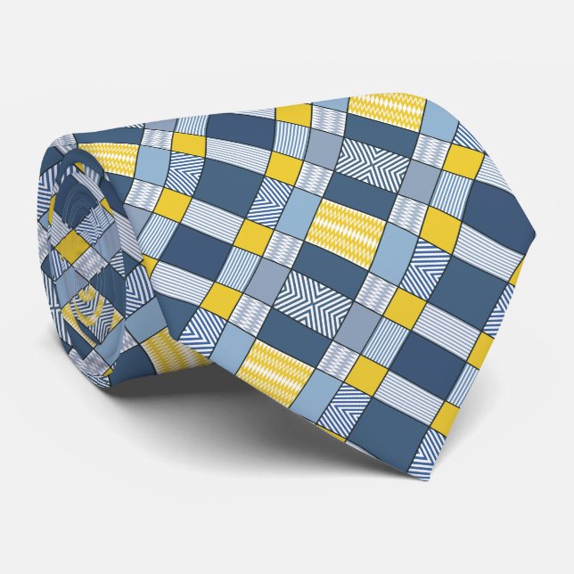 Geometric Pattern Neck Tie (Rolled)