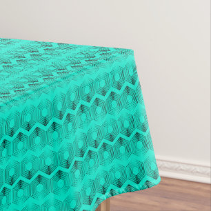 geometric pattern neon green colours tablecloth