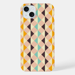 Geometric pattern overlapping diamonds & triangle iPhone 15 plus case
