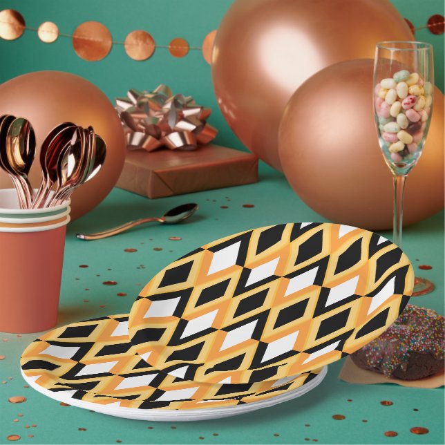 Geometric Pattern Paper Plate (Multi)