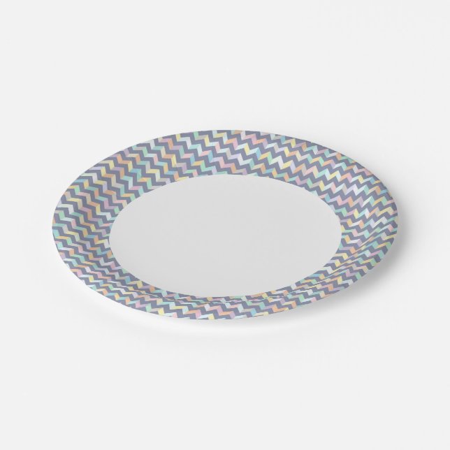 Geometric Pattern Paper Plate (Angled)