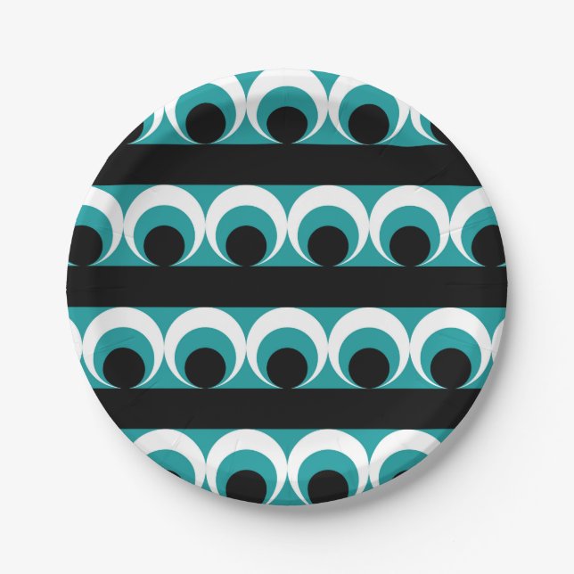 Geometric pattern paper plate (Front)