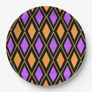 Geometric pattern paper plate