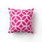 Geometric Pattern Pillow in Hot Pink