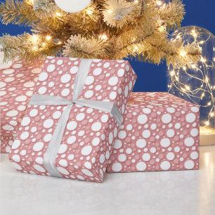 Geometric Pattern   Pink Fizz Bubbles Wrapping Paper