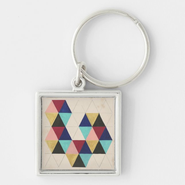 Geometric Pattern Play III Key Ring (Front)