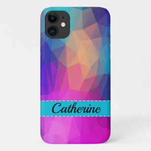 Geometric Pattern Print with Name Case-Mate iPhone Case