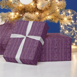 Geometric Pattern Purple Deco Arches Wrapping Paper