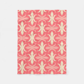 Geometric pattern retro colours 70s fleece blanket