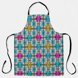 Geometric pattern retro sixties apron
