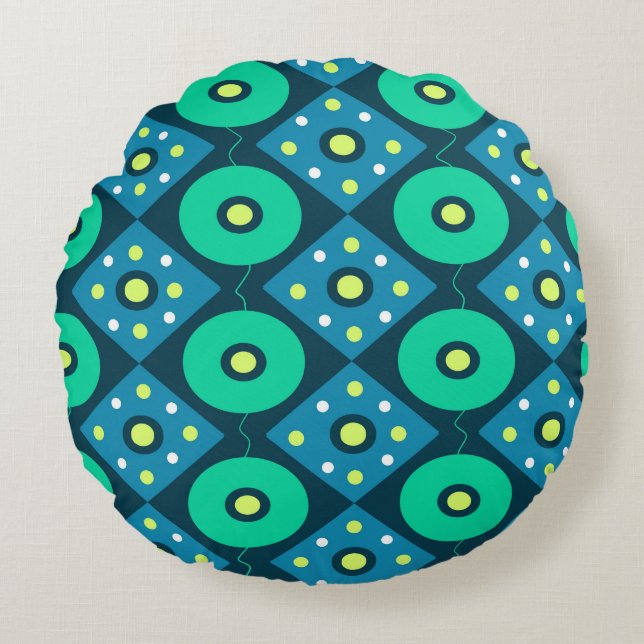 Geometric pattern round cushion (Front)