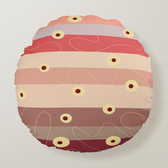 Geometric pattern round cushion (Front)