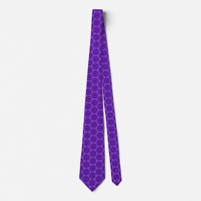 Geometric Pattern - Shades of Purple Tie (Front)
