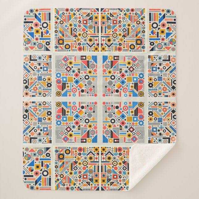 Geometric pattern sherpa blanket (Front)