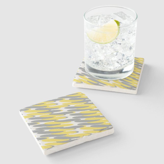 Geometric Pattern  Stone Coaster (Side)